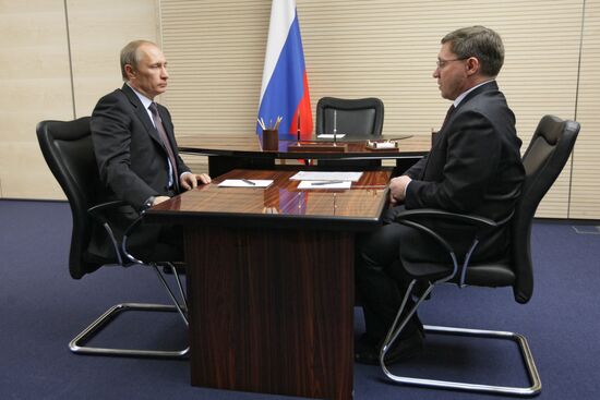 Vladimir Putin meets with Vladimir Yakushev