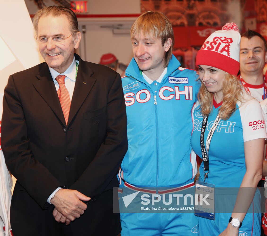 Jaques Rogge, Yana Rudkovskaya, Yevgeny Plushchenko