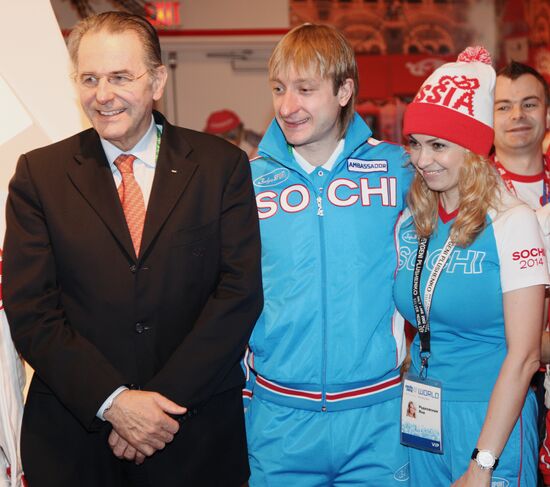 Jaques Rogge, Yana Rudkovskaya, Yevgeny Plushchenko