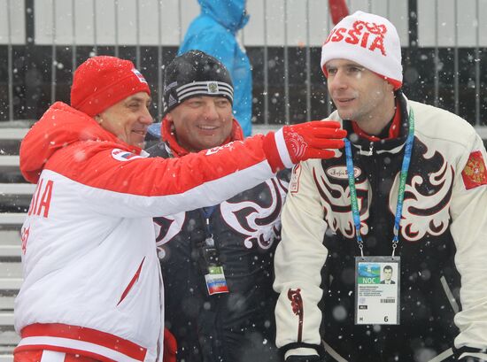 Vitaly Mutko, Sergei Kushchenko, Mikhail Prokhorov