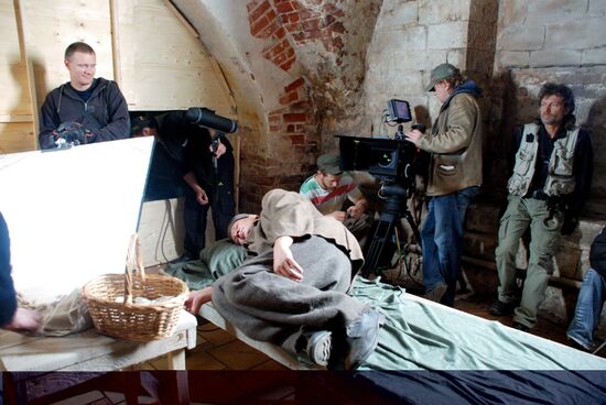 Vladislav Galkin on set of TV series Kotovsky