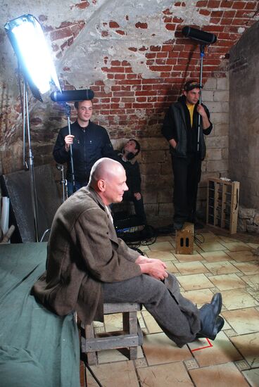 Vladislav Galkin on set of TV series Kotovsky