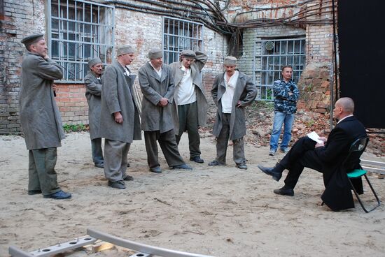 Vladislav Galkin on set of TV series Kotovsky