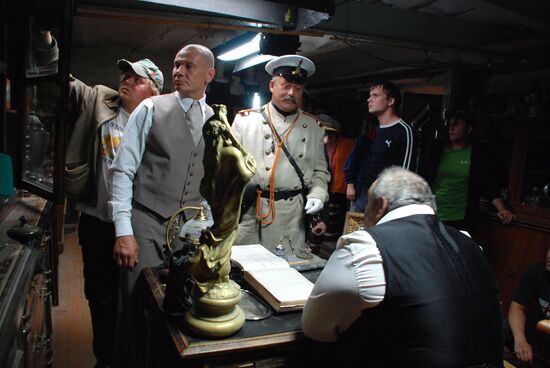 Vladislav Galkin on set of TV series Kotovsky