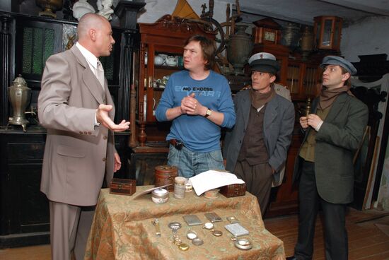 Vladislav Galkin on set of TV series Kotovsky