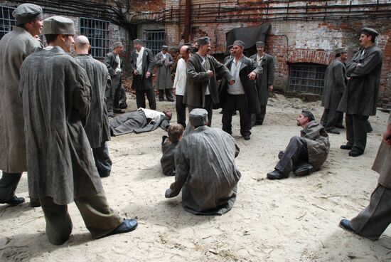 Actors on set of TV series Kotovsky