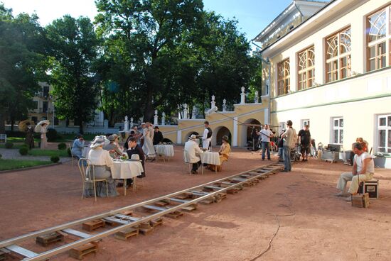 Actors on set of TV series Kotovsky