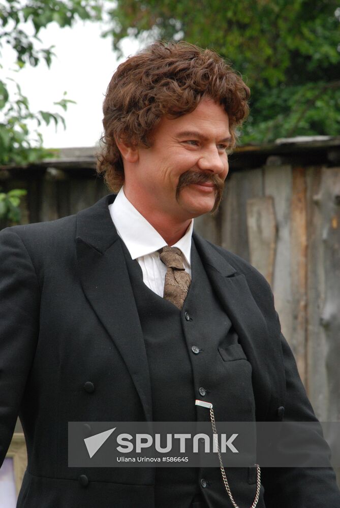 Vladislav Galkin on set of TV series Kotovsky