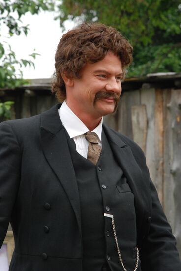 Vladislav Galkin on set of TV series Kotovsky