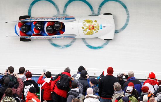 Russian bobsleigh crew of Dmitry Abramovich