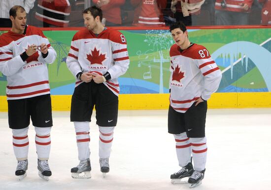Ryan Getzlaf, Rick Nash and Sidney Crosby