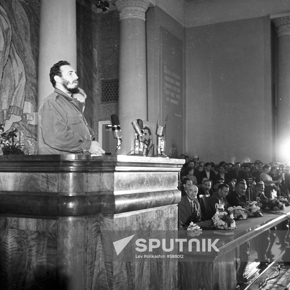 Fidel Castro visiting USSR