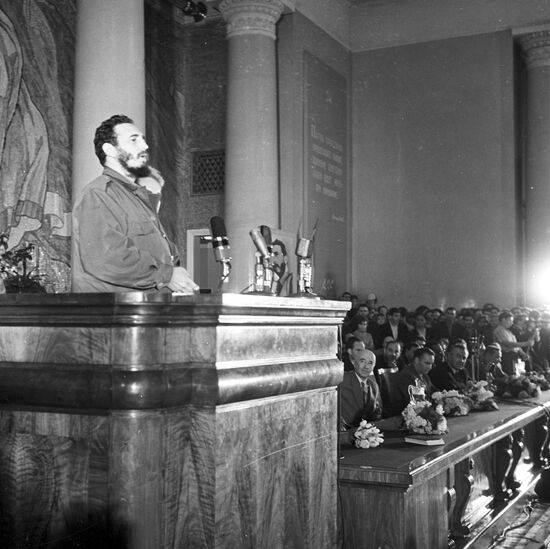 Fidel Castro visiting USSR