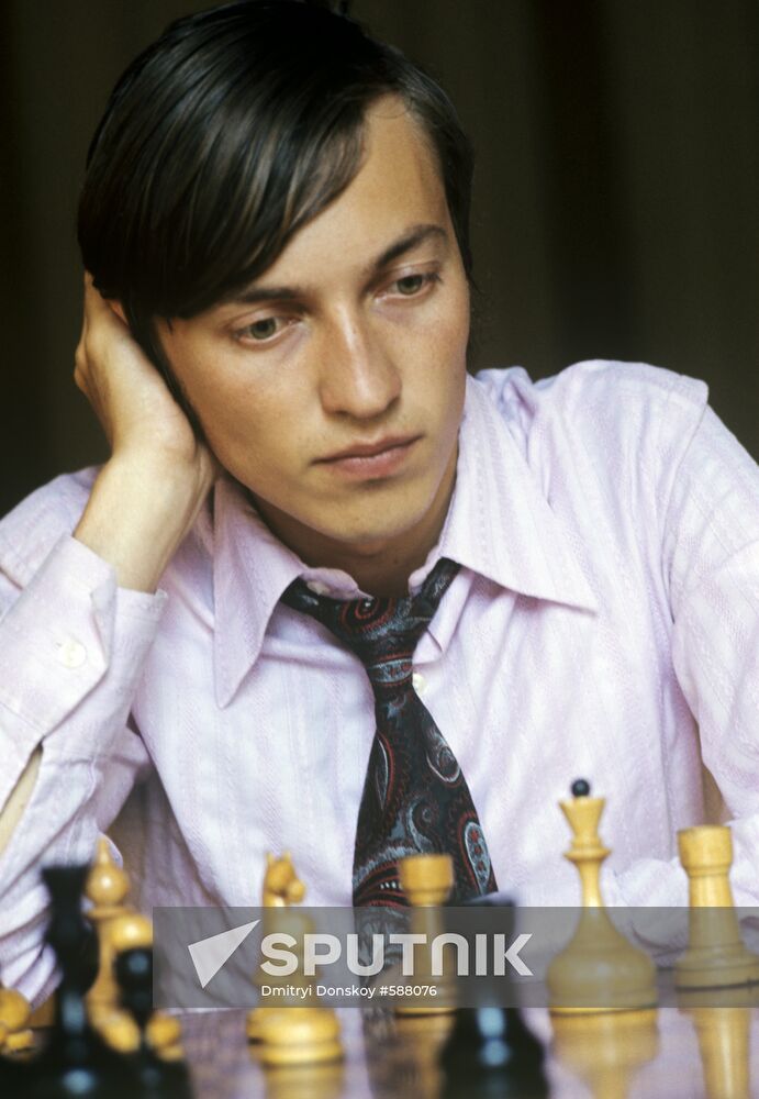 Russian Chess Grandmaster Anatoly Karpov Attends Editorial Stock