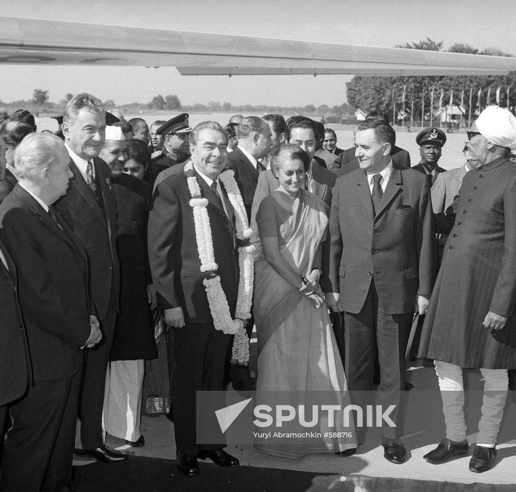 Brezhnev`s visit to India