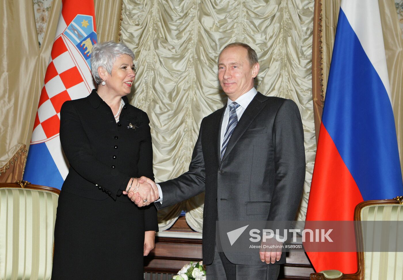 Vladimir Putin meeting with Jadranka Kosor