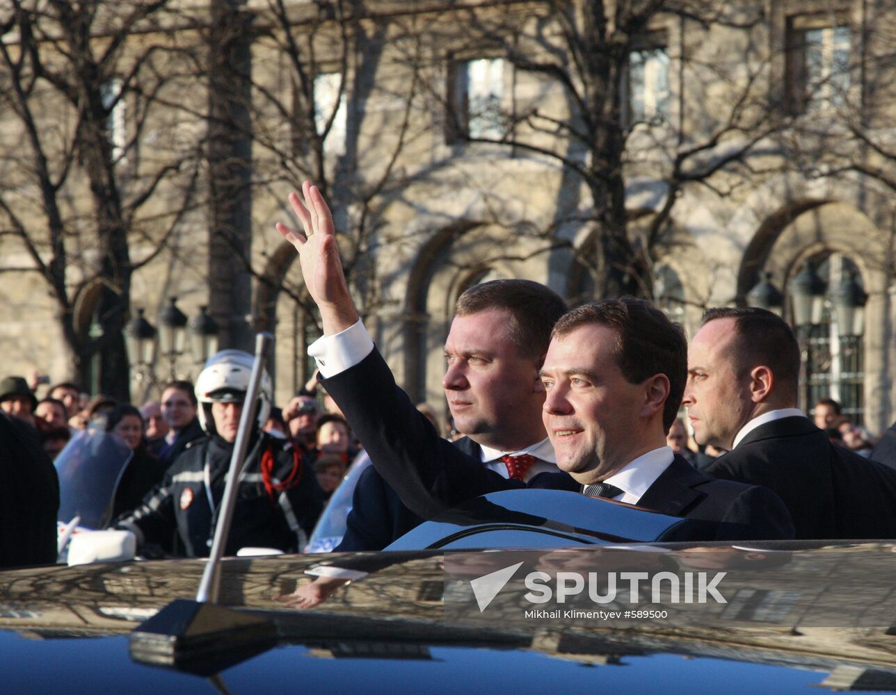 Dmitry Medvedev's visit to France. Day two