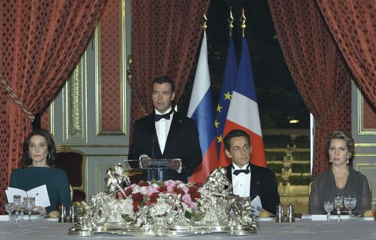 Dmitry Medvedev's official visit to France. Second day