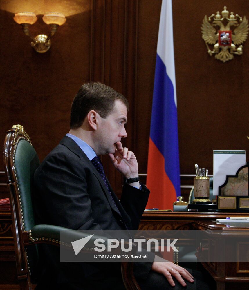 Dmitry Medvedev meets with Igor Sechin