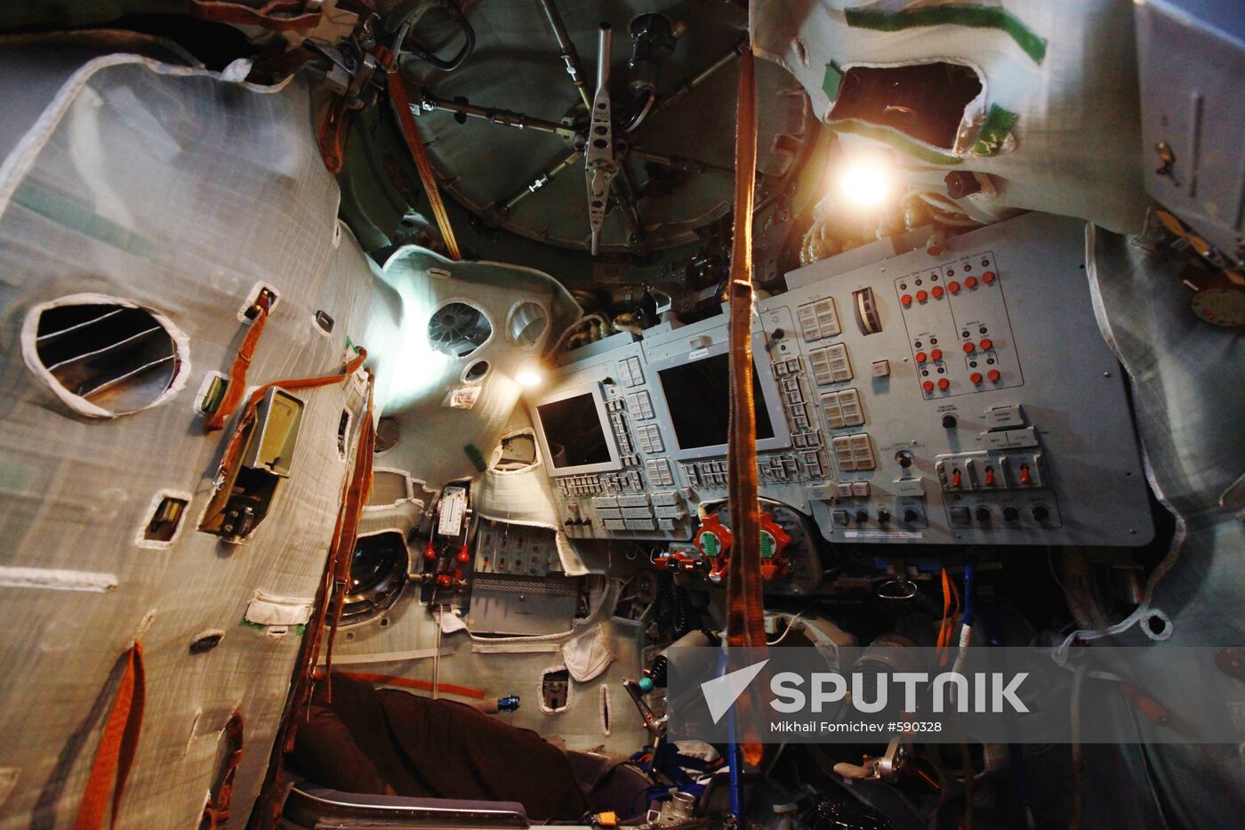 Cockpit of Soyuz-TMA spacecraft simulator
