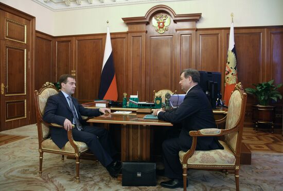 Dmitry Medvedev meets Anatoly Artamonov