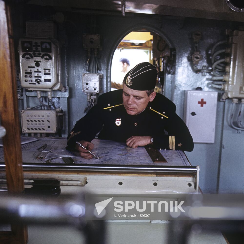 Navigation officer of Soviet Northern Fleet ship