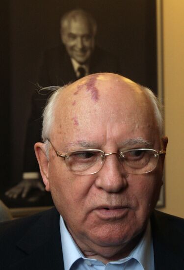 News conference of Mikhail Gorbachev