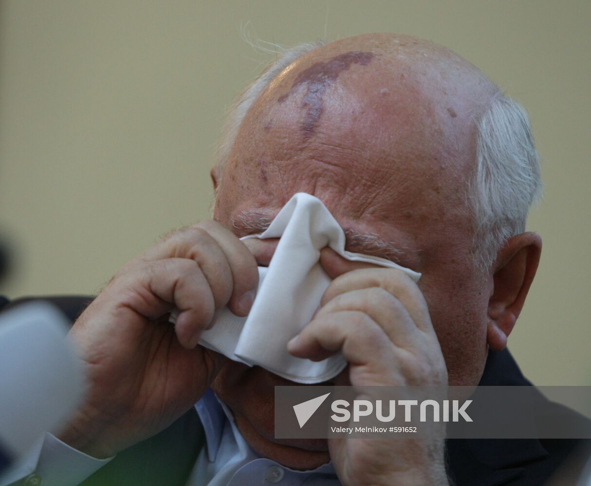 News conference of Mikhail Gorbachev