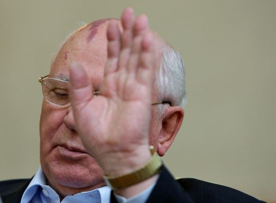 News conference of Mikhail Gorbachev