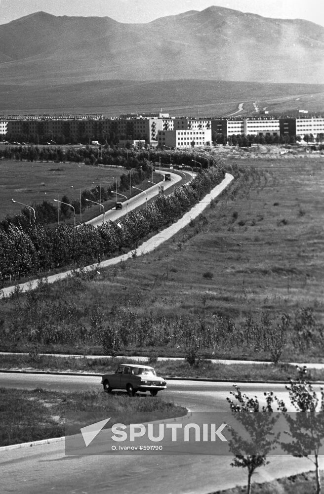 Darkhan city in Mongolia