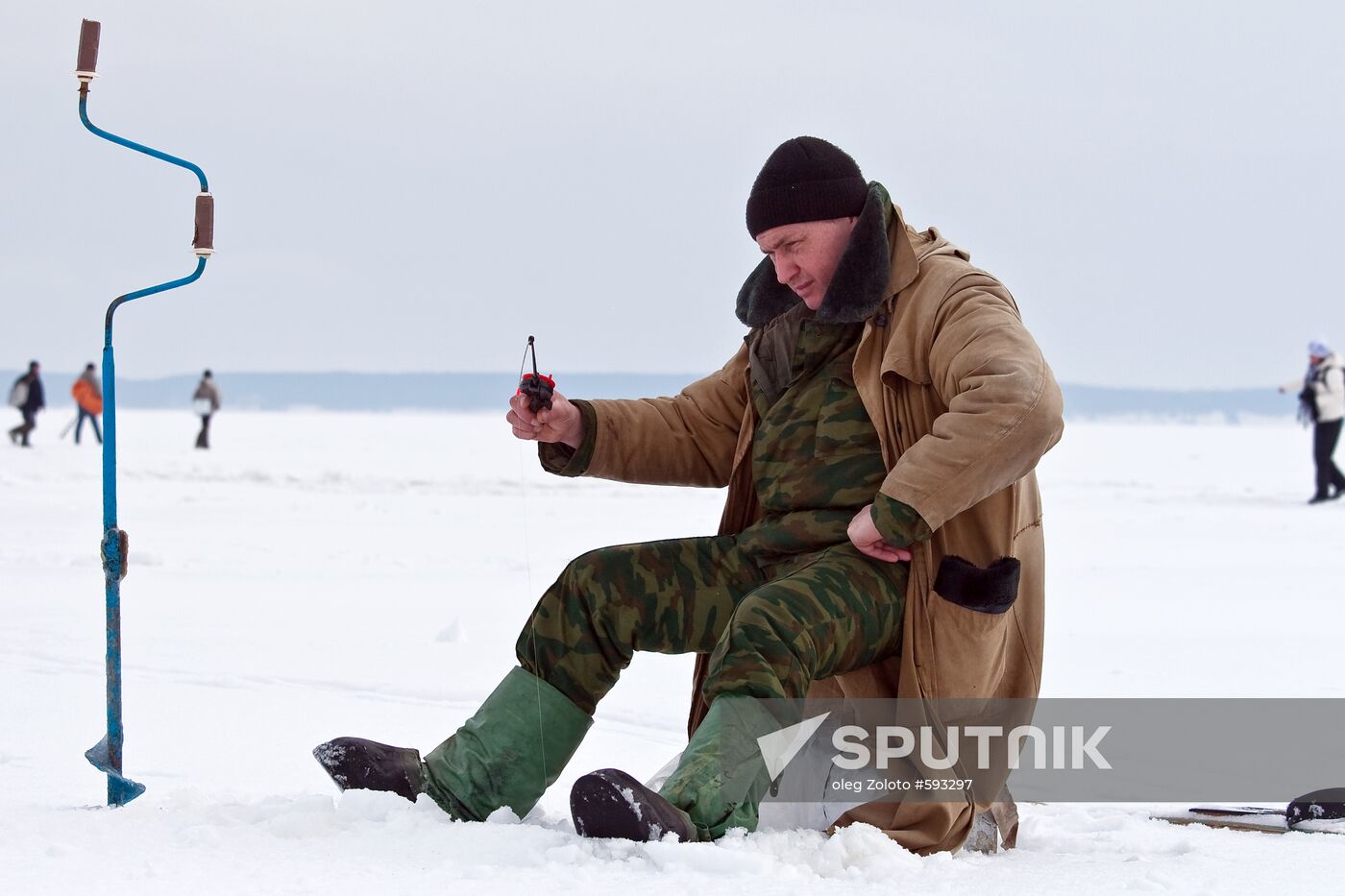Ice fishery fan