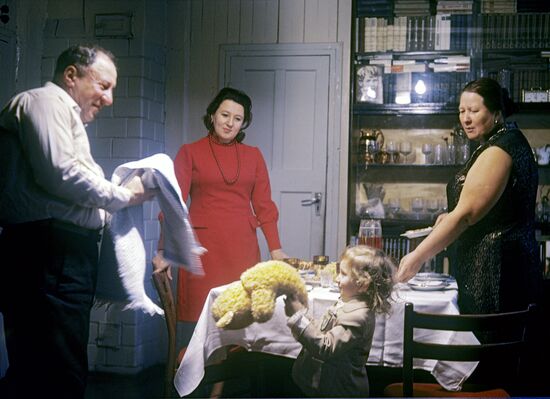 The Mironovich couple at home