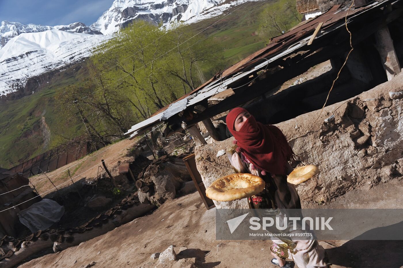 Woman in Ainiisky district, Tajikistan