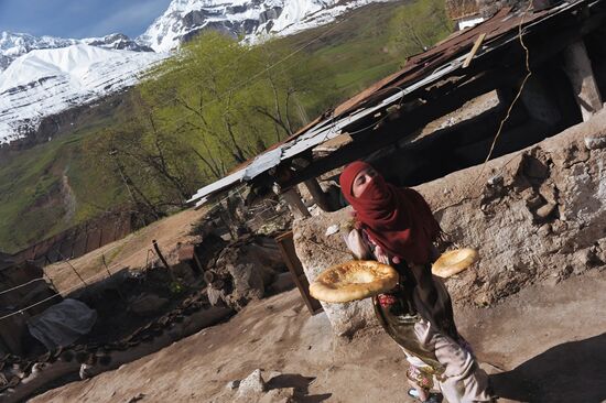 Woman in Ainiisky district, Tajikistan