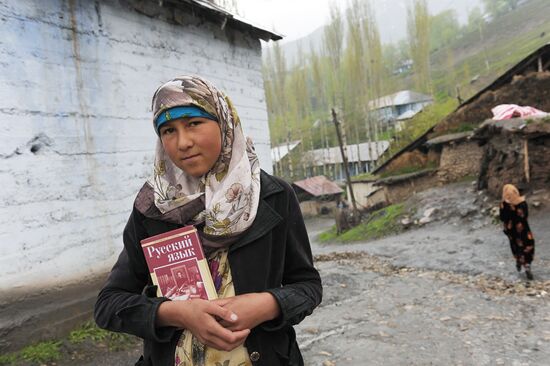 Girl in Ainiisky district, Tajikistan