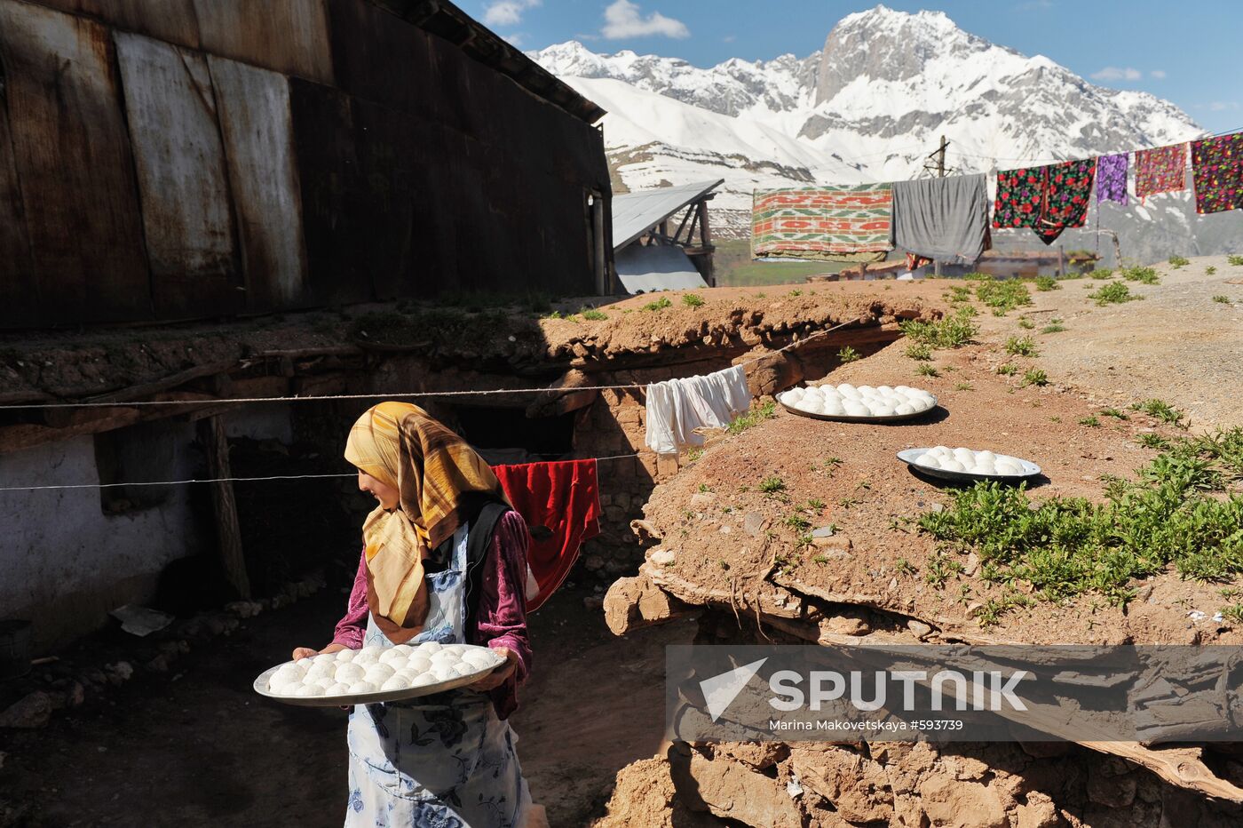 Woman in Ainiisky district, Tajikistan