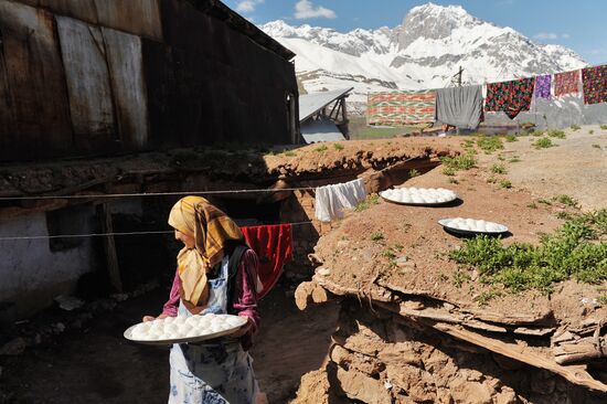 Woman in Ainiisky district, Tajikistan