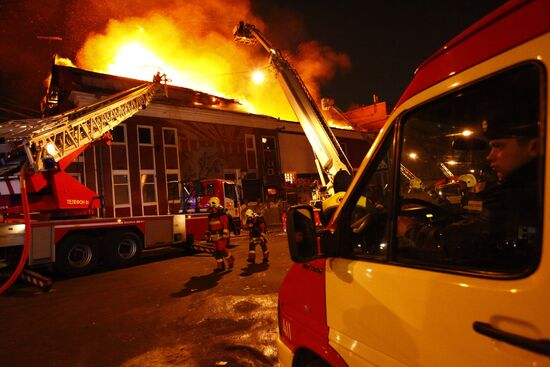 Fire at Moscow-based Opera night club