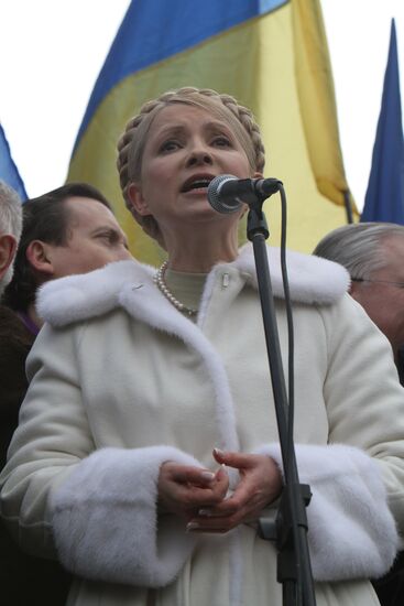 People's Democratic forces rally in Kiev