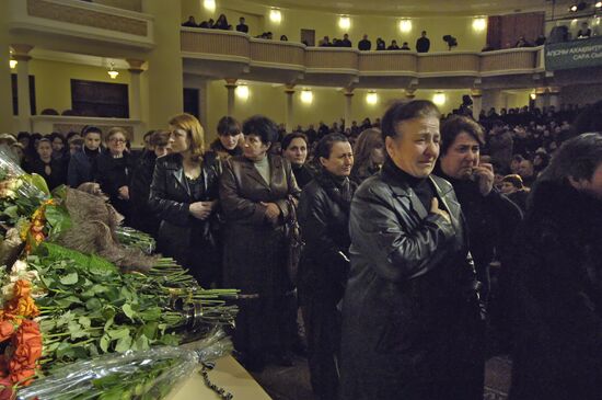Lying in repose of Vladislav Ardzinba in Sukhumi