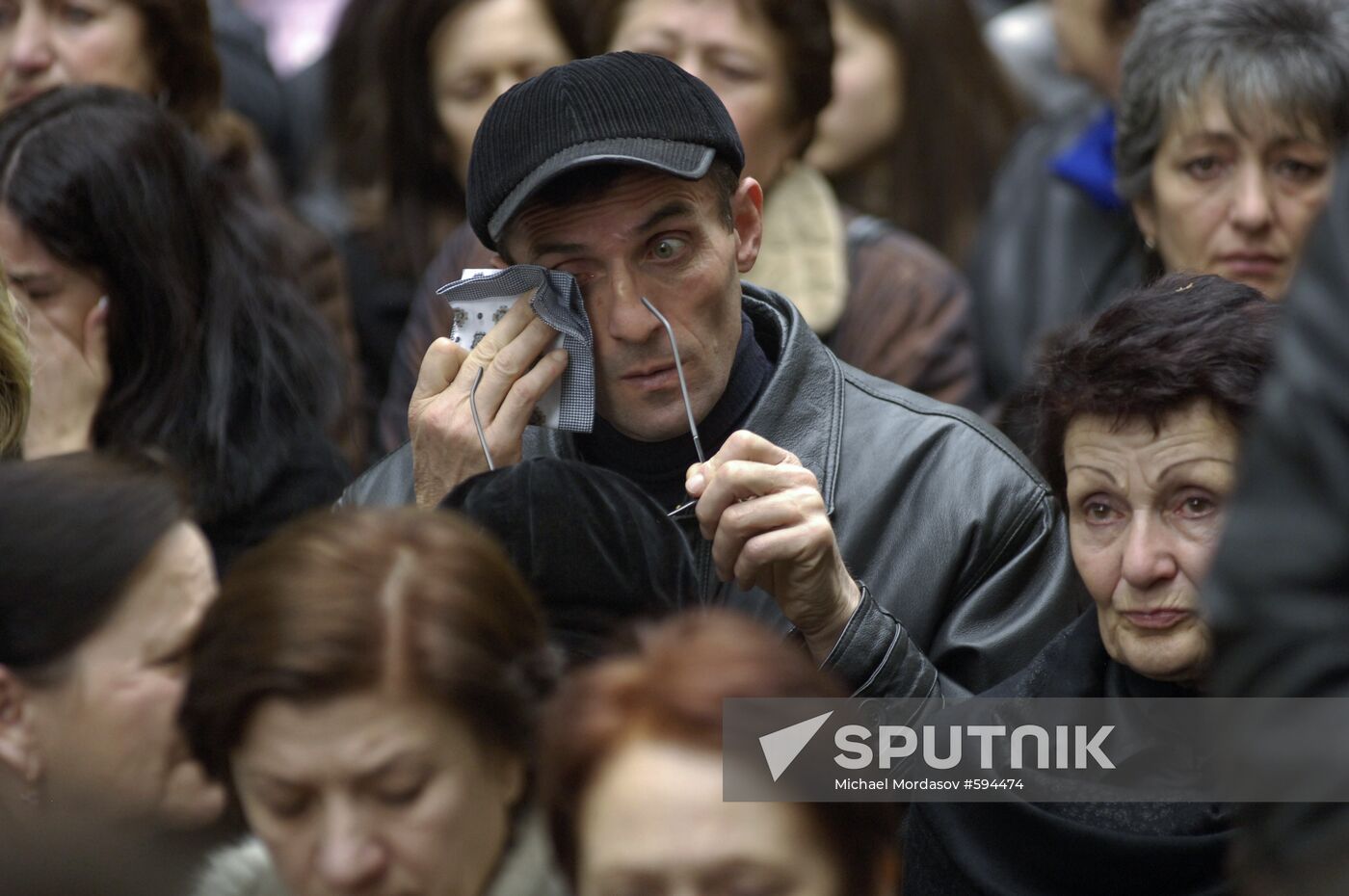 Lying in repose of Vladislav Ardzinba in Sukhumi