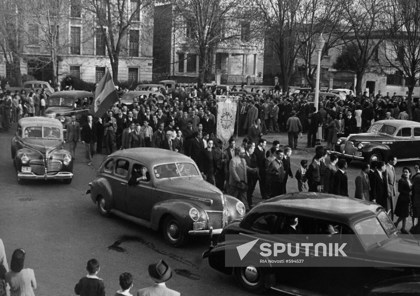 The funeral of Soviet Ambassador to Mexico Konstantin Umansky