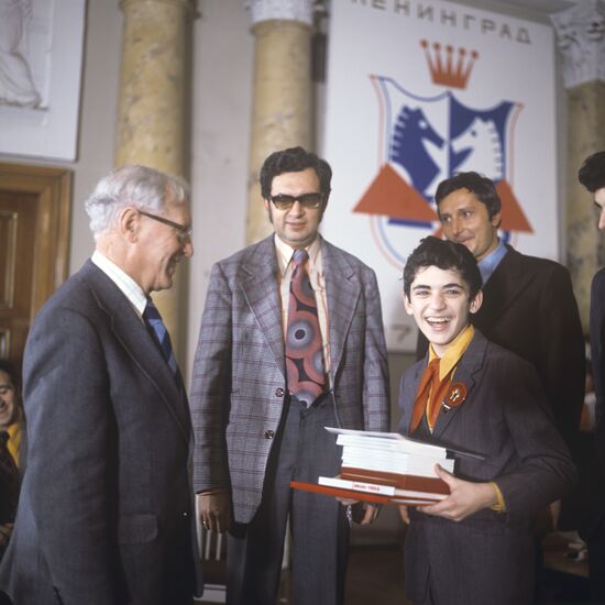 M. Botvinnik, V. Banerov, G. Kasparov and V. Ignatenko