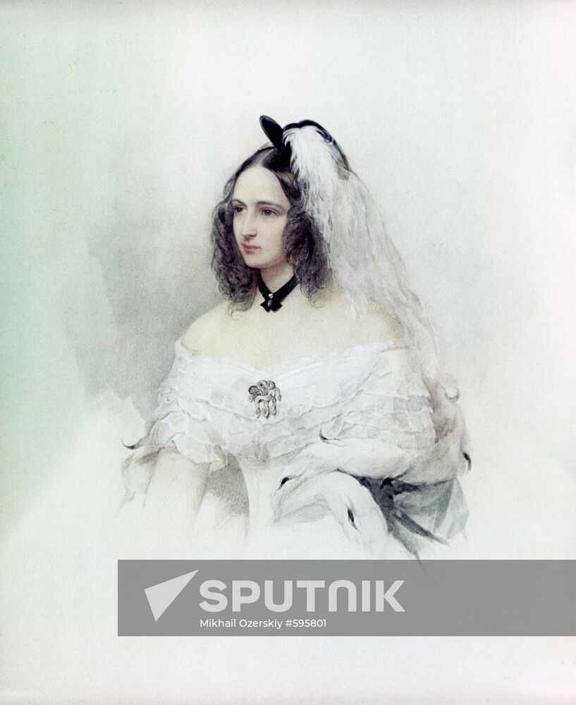 Vladimir Gau's portrait of Nathalie Pushkina
