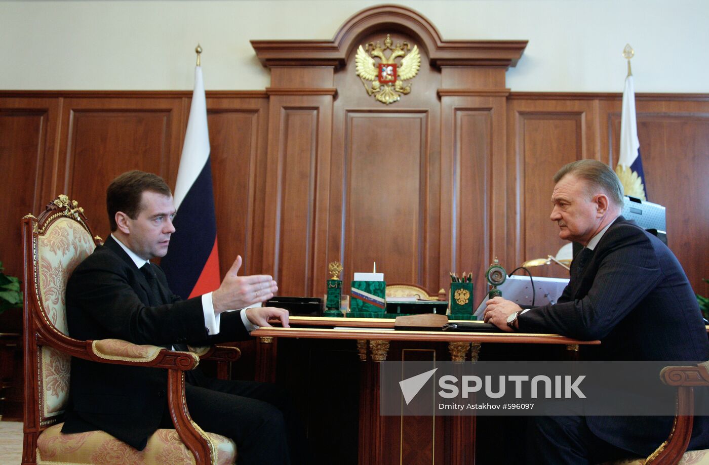 Dmitry Medvedev meets with Oleg Kovalyov