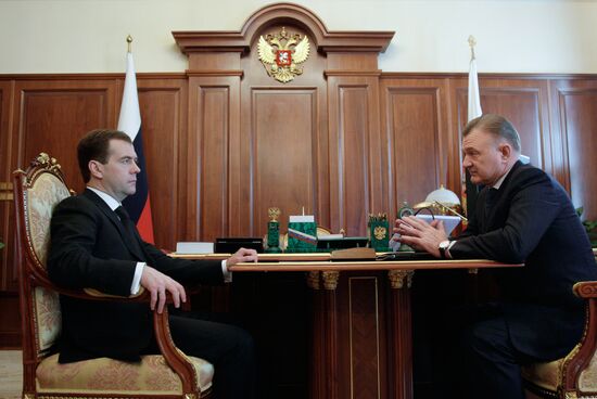 Dmitry Medvedev meets with Oleg Kovalyov