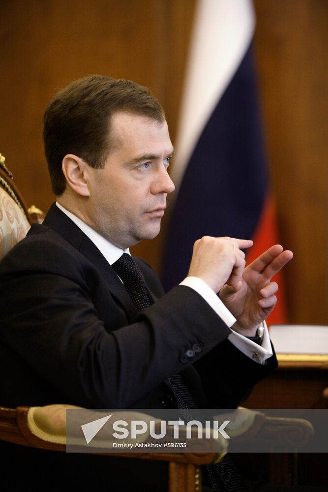 Dmitry Medvedev meets with Oleg Kovalyov