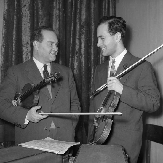Violinist David Oistrakh with son David