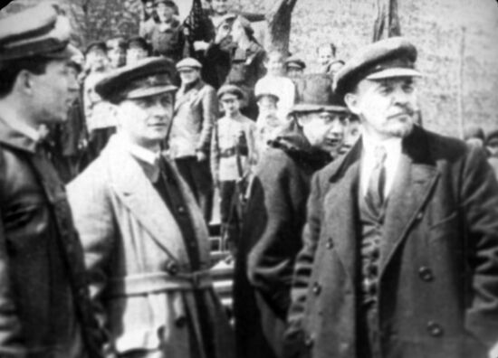 Vladimir Lenin during Universal Military Training parade