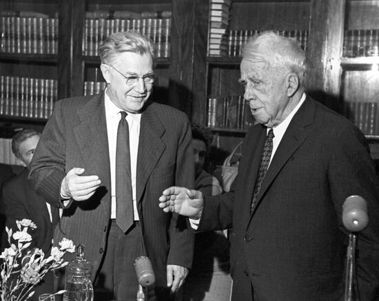 U.S. poet Robert Lee Frost in Moscow